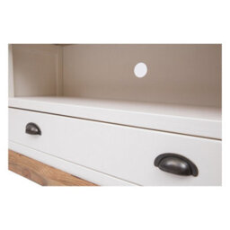 Cabinet Bits Tropea Off White 1 Drawer Tv Cabinet Brass Cup Handle - thumbnail 5