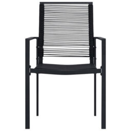 Garden Chairs 2 Pcs Pvc Rattan Black - thumbnail 3