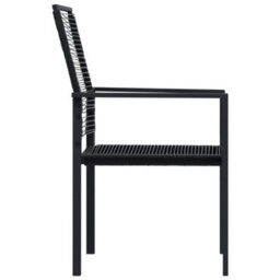 Garden Chairs 2 Pcs Pvc Rattan Black - thumbnail 4