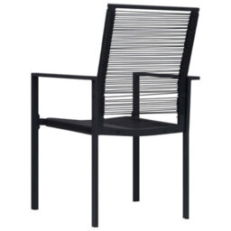 Garden Chairs 2 Pcs Pvc Rattan Black - thumbnail 5