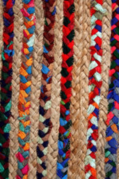 Second Nature Online Mishran Rectangular Jute Area Rug Hand Woven With Recycled Fabric 90 Cm X 150 Cm - thumbnail 5