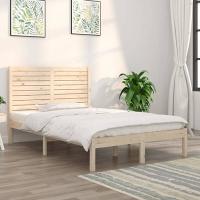 Berkfield Bed Frame Solid Wood 140X190 Cm - image 1