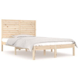 Berkfield Bed Frame Solid Wood 140X190 Cm - thumbnail 2