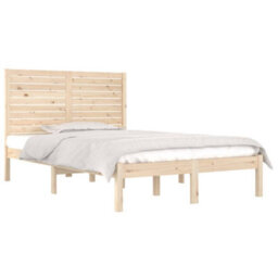 Berkfield Bed Frame Solid Wood 140X190 Cm - thumbnail 3