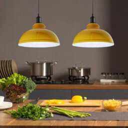 3 Pack Of Ceiling Pendant Light Fixture With 95Cm Adjustable Cable, Vintage 29Cm Curvy Metal Shade E27 Base Hanging Light - thumbnail 7