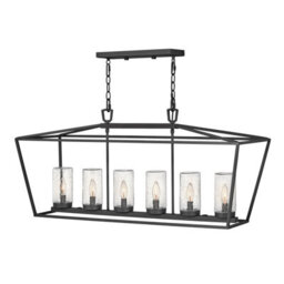 Luminosa Lighting Elstead Hinkley Alford Place Outdoor Pendant Ceiling Light Museum Black, Ip44