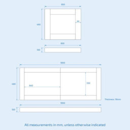 Nes Home White Pvc 1800mm 2 Sliding Doors Bath Front Panel & 800mm End Panel - thumbnail 5