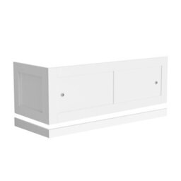 Nes Home White Pvc 1800mm 2 Sliding Doors Bath Front Panel & 800mm End Panel - thumbnail 4