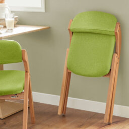 Sobuy Fst92-Grx4,set Of 4 Folding Chairs Padded Wooden Dining Office Desk Chairs Green,w47Xd51Xh78 - thumbnail 9