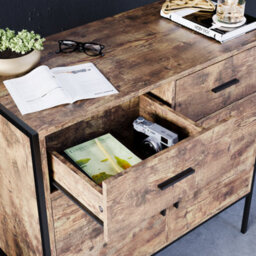 Lassic Vida Designs Brooklyn Dark Wood 2 Door 2 Drawer Sideboard Storage Cabinet Cupboard - thumbnail 4