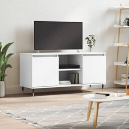 Berkfield Sturdy Tv Cabinet White 104X35X50 Cm Engineered Wood - thumbnail 2