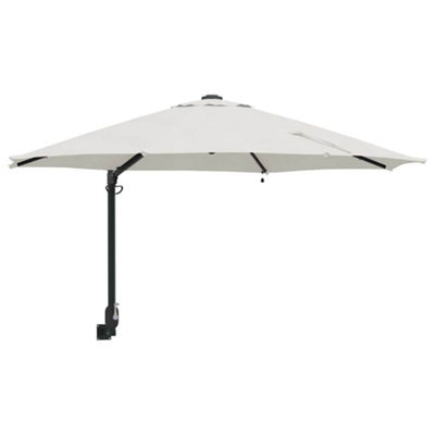 Berkfield Modern Garden Parasol Beige, Black 248 X 248 X 148 Cm Polyester, Steel