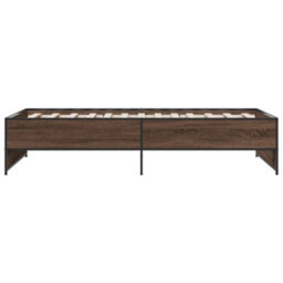 Berkfield Bed Frame Without Mattress Brown Oak 75X190 Cm Small Single - thumbnail 5