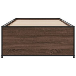 Berkfield Bed Frame Without Mattress Brown Oak 75X190 Cm Small Single - thumbnail 4