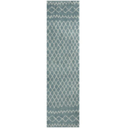 The Rugs Moroccan Shaggy Rugs And Runners Soft Fluffy Tribal Design High Pile Duck Egg Blue And Ivory Living Room Kitchen Hallway 950
