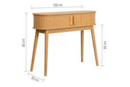 Oak Brown Axel Console Table Birlea - thumbnail 8