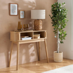 Oak Brown Axel Console Table Birlea - thumbnail 2