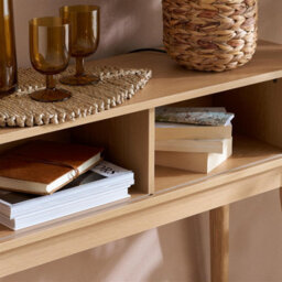 Oak Brown Axel Console Table Birlea - thumbnail 4