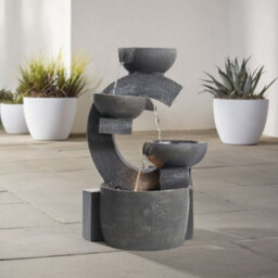 Breeins Outdoor  Electric Cascading Water Feature  Garden Layered Led Fountain Outdoor Ornament Statue Fountain 47Cm H - thumbnail 1