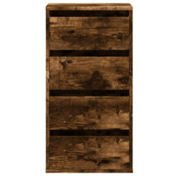 Berkfield Corner Chest Of Drawers Smoked Oak 40X41X76 Cm Engineered Wood - thumbnail 4