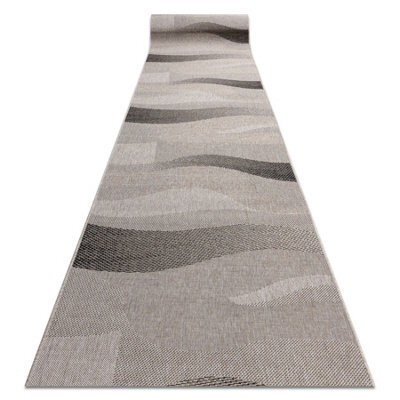 RugsX Runner Sizal Floorlux Design 20212 Silver / Black 120 Cm 120X1150 Cm - image 1
