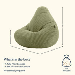 icon Dalton Kids Beanbag Corduroy Sage Green Set Of 2 - thumbnail 7