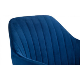 Ashfield Blue And Chrome Velvet Swivel Office Chair - thumbnail 4