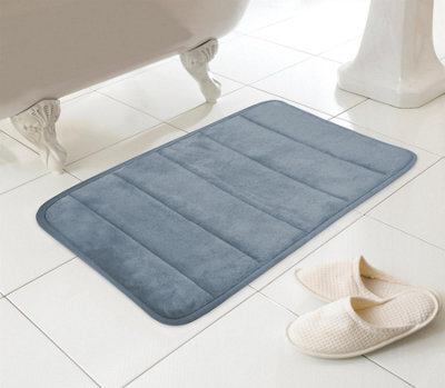 Country Club Everyday Memory Foam Bath Mat Blue 43X61Cm - image 1