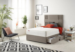 Somnior Beds Somnior Flexby Tweed Coffee 4Ft Memory Foam Divan Bed With 4 Drawers, Mattress & Headboard - Small Double - thumbnail 3
