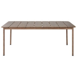 Beliani Garden Dining Table Flavia 185 Cm 96 Cm Metal Brown - thumbnail 4