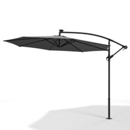 Breeins Black Outdoor Garden Patio Cantilever Parasol Patio Umbrellas For Backyard And Pool With Fillable Base And Cross Base - thumbnail 3
