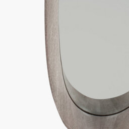 Pacific Lifestyle Grey Oak Wood Veneer Teardrop Shaped Wall Mirror - thumbnail 3