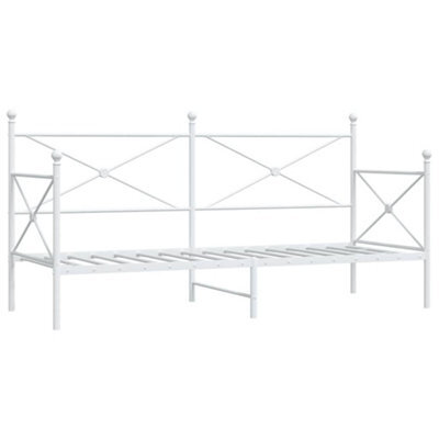 Berkfield Durable Day Bed Without Mattress White 80X200 Cm Steel