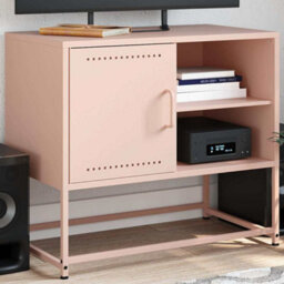 Berkfield Tv Cabinet Pink 68X39X60.5 Cm Steel