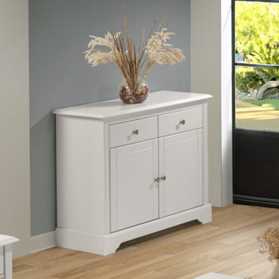 Seconique Stratford 2 Door 2 Drawer Sideboard White Shabby Chic - image 1