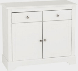 Seconique Stratford 2 Door 2 Drawer Sideboard White Shabby Chic - thumbnail 2