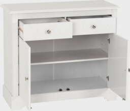 Seconique Stratford 2 Door 2 Drawer Sideboard White Shabby Chic - thumbnail 3