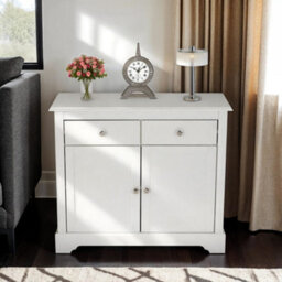 Seconique Stratford 2 Door 2 Drawer Sideboard White Shabby Chic - thumbnail 5