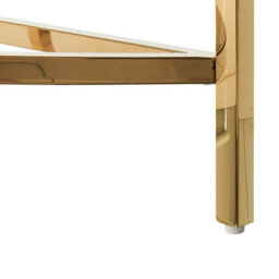 Beliani Console Table Orita Tempered Glass White Marble - thumbnail 7