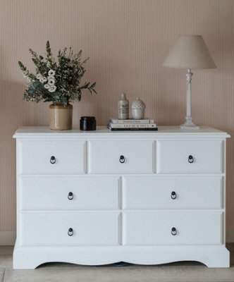 Statement Furniture Romance True White 3 Over 4 Chest Of Drawers - image 1
