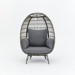 Home Detail Antalya Egg Chair With Grey Cushions, Dark Grey - thumbnail 3