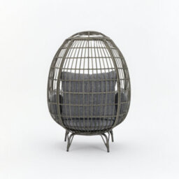 Home Detail Antalya Egg Chair With Grey Cushions, Dark Grey - thumbnail 6