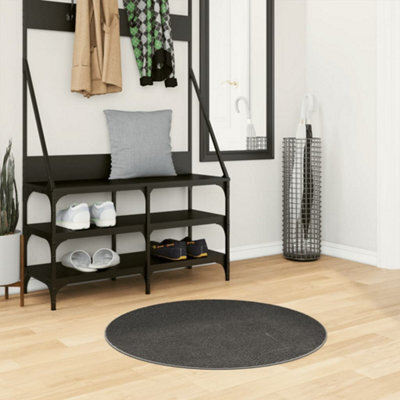 Berkfield Rug Iza Short Pile Scandinavian Look Anthracite Size  80 Cm - image 1