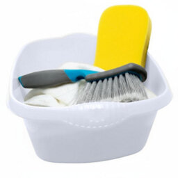 KetoPlastics White 2 Piece Kitchen Set - Large Dish Drainer And Rectangle Washing Up Bowl - thumbnail 4