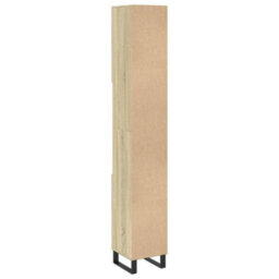 Berkfield Bathroom Cabinet Sonoma Oak 30X30X190Cm Engineered Wood - thumbnail 6