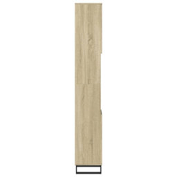 Berkfield Bathroom Cabinet Sonoma Oak 30X30X190Cm Engineered Wood - thumbnail 5