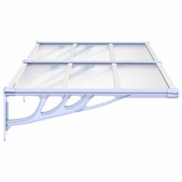 Berkfield Door Canopy Grey And Transparent 152.5X90 Cm Polycarbonate - thumbnail 4