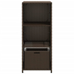 Walplus Garden Storage Cabinet Brown 50X55X115 Cm Poly Rattan - thumbnail 7
