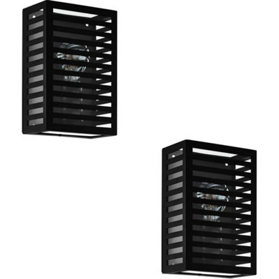 Loops 2 Pack Elegant Modern Black Indoor Wall Light For Home Decor - Model 900136 - image 1