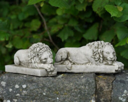 Burgess Pair Of Canova Lion Stone Statues Italian Classical Animal Outdoor Garden Lions Ornament Decoration